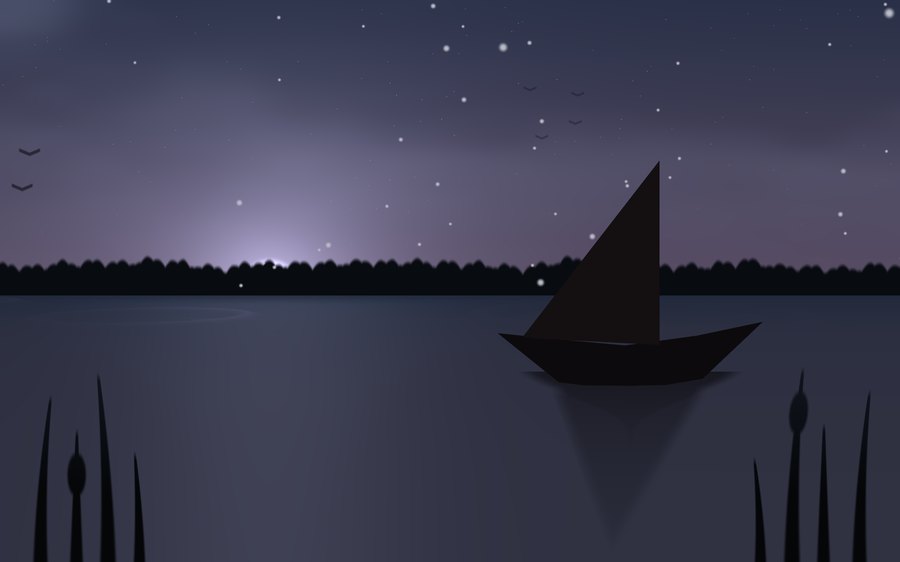 The pond at night